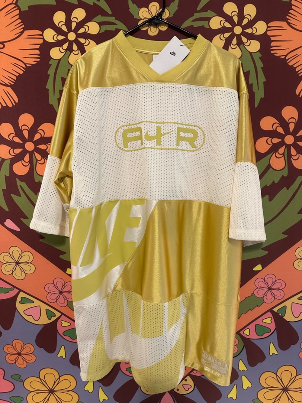 Nike Air Oversized Jersey Dress Gold NWT